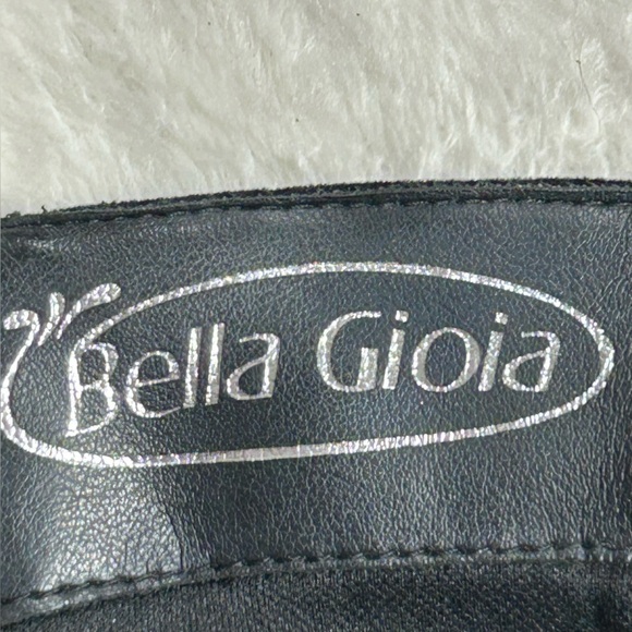 Bella Gioia Black Faux Suede Stiletto Heeled 4”Pointed Toe Zipper Boots Size 7.5 - Picture 2 of 11
